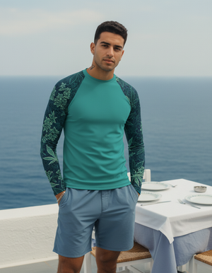 Transformative Teal Kumo Rash Guard Men's Rashguard — Dripper