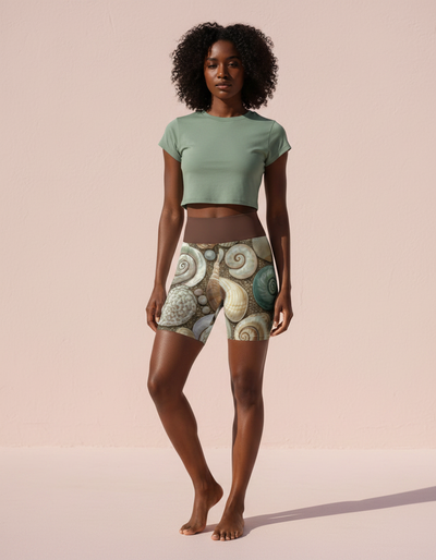 Coral Yoga Shorts yoga shorts
