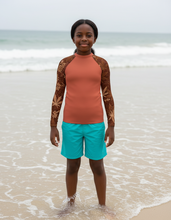 Youth Japanese Asanoha Rash Guard