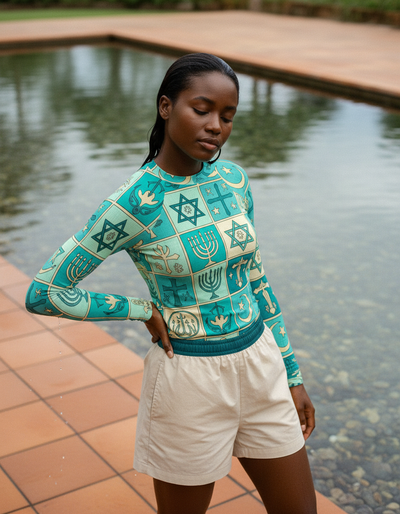 Women's Turquoise Unity rash guard