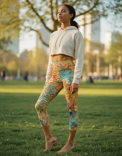 Coral Kaimana Capri Yoga Leggings capri yoga leggings