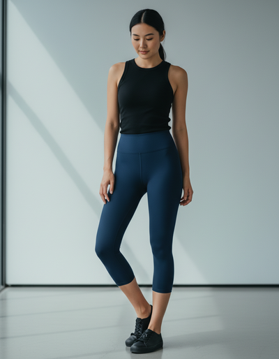 Oxford Blue Capri Yoga Leggings capri yoga leggings