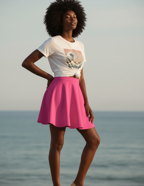 Skater Skirt in Schiaparelli Pink