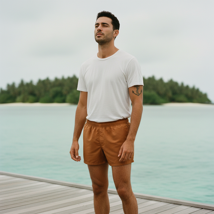 Caramel Men's Swim Trunks Men's Swim Trunks — Dripper