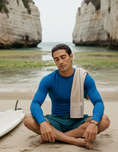 Men's Bauhaus Blue rash guard