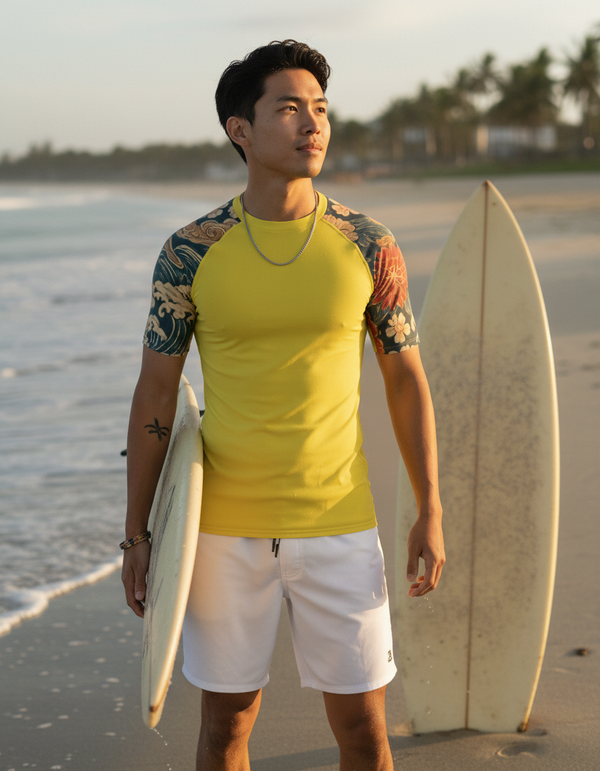 Men's Japanese Ukiyo-e Rash Guard