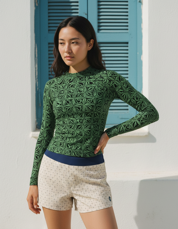 Rashguard in Runway Emerald Chord