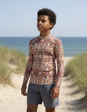 Dusty Rose Estilo Youth Rash Guard Youth Rash Guard — Dripper