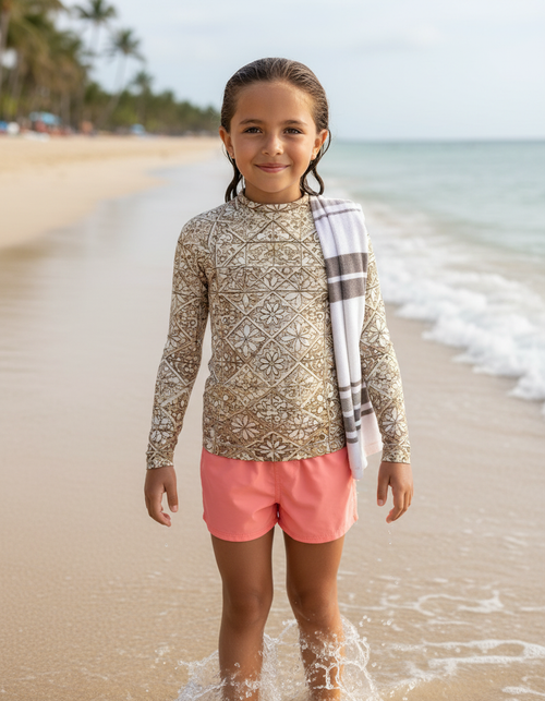 Angora Zellige Kids Rash Guard Kids Rash Guard — Dripper
