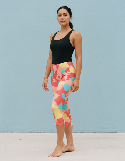 Millennial Pink Aura Capri Leggings capri leggings