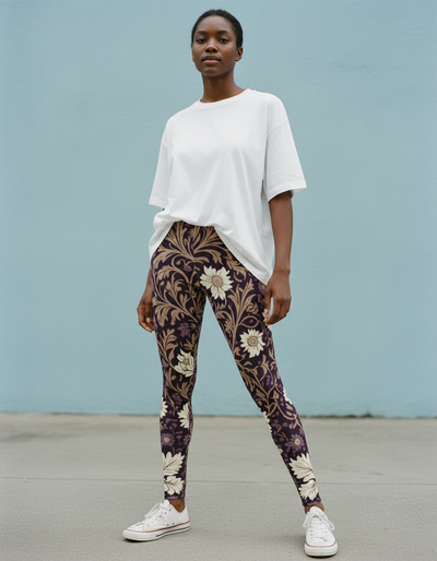 Amaranth Acanthus Leggings leggings