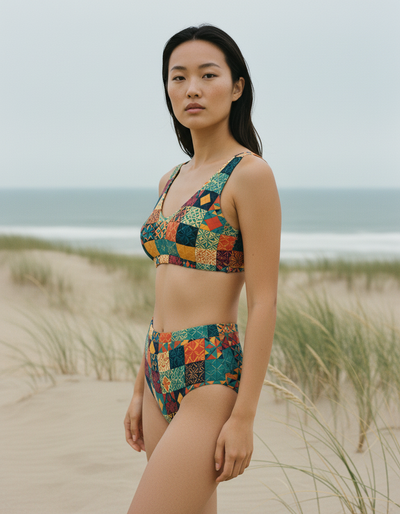 Lava Falls Pulse high-waisted bikini