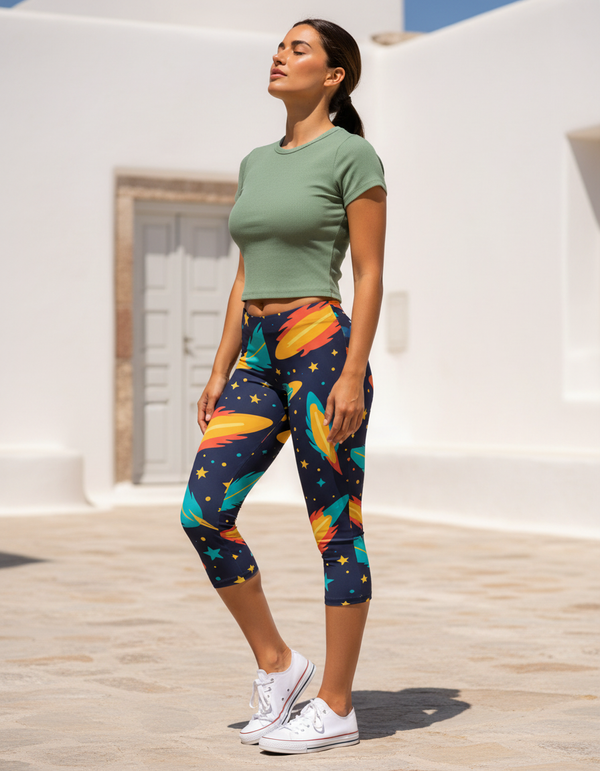 Perseid Capri Leggings Capri Leggings — Dripper