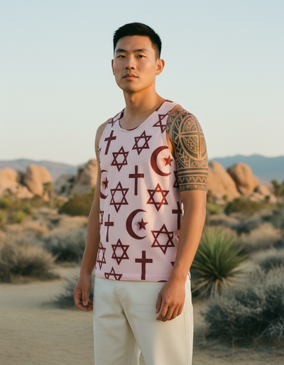 Men's Millennial Pink Halo Tank Top tank top