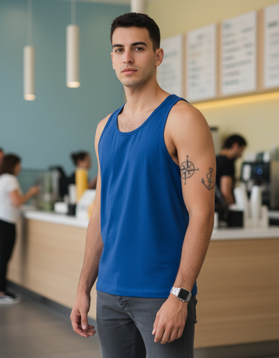 Men's Persian Blue Tank Top tank top