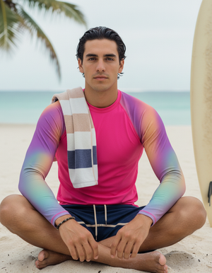 Men's Electric Fuchsia Chroma men's short-sleeve rashguards