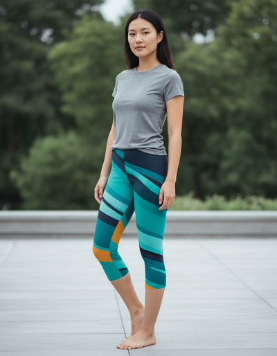 Turquoise Capri Leggings capri leggings