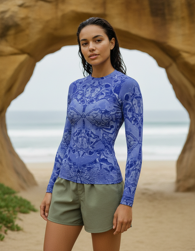 Women's Rhodonite Burst rash guard