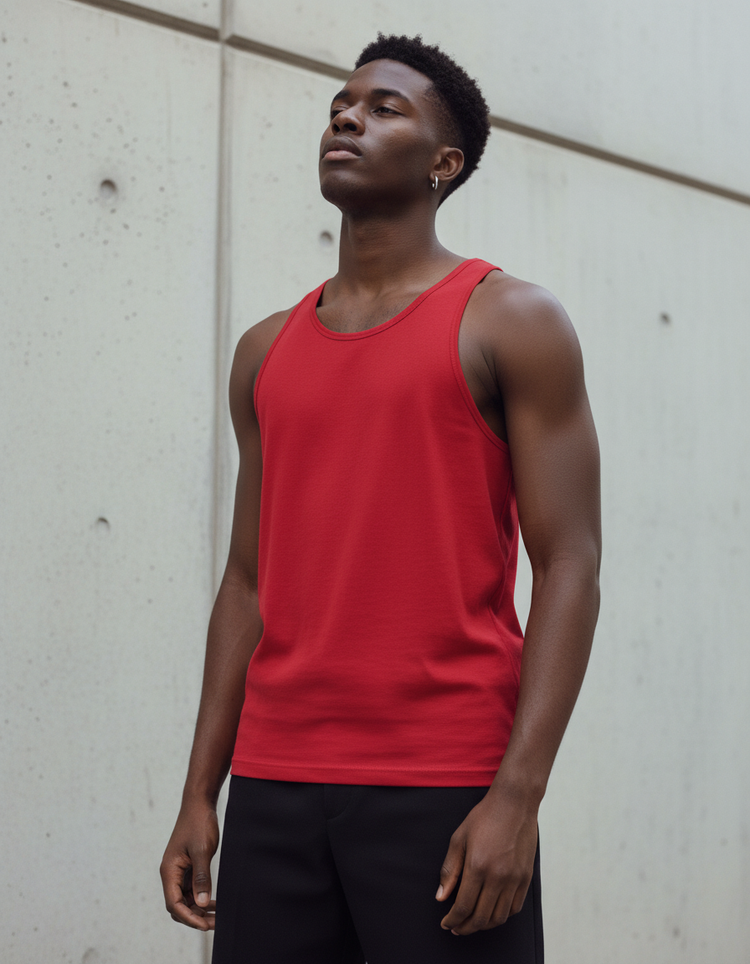 Valentino Red Tank Top Men's Tank Top — Dripper