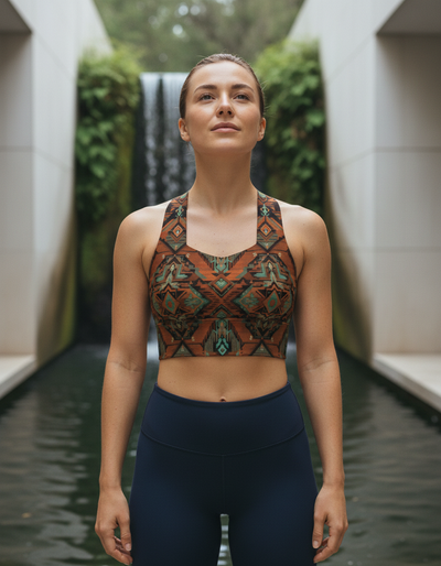 Tribal Longline Sports Bra longline sports bra