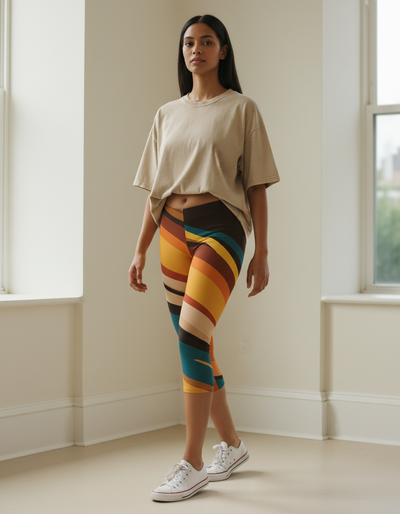 Yellow Capri Leggings capri leggings