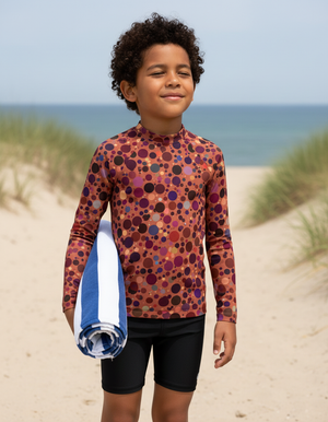 Dusty Rose Dapple Kids Rash Guard Kids Rash Guard — Dripper