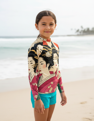Kids Electric Fuchsia Yume kids rashguards