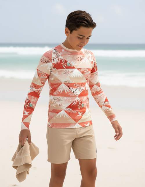 Coral Zenith Youth Rash Guard Youth Rash Guard — Dripper