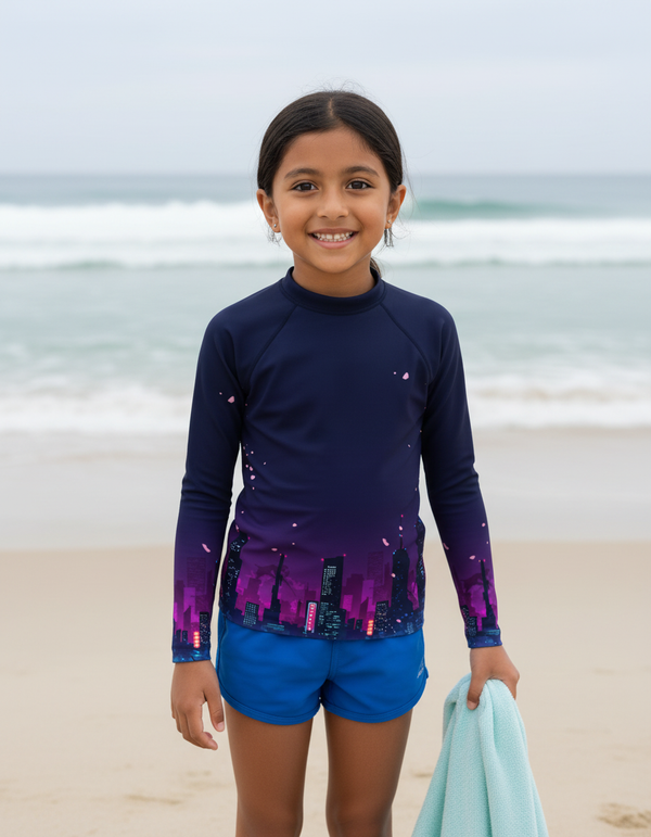 Neo-Tokyo kids rashguards