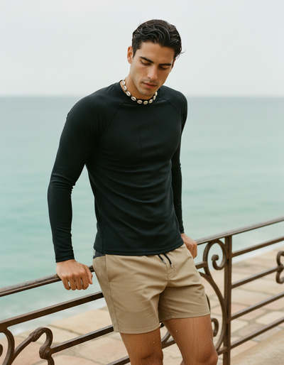 Men's Black rash guard