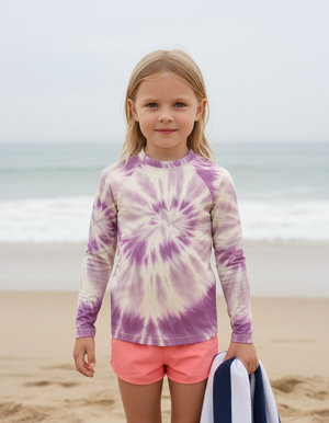Burnished Lilac Nebula Kids Rash Guard Kids Rash Guard — Dripper