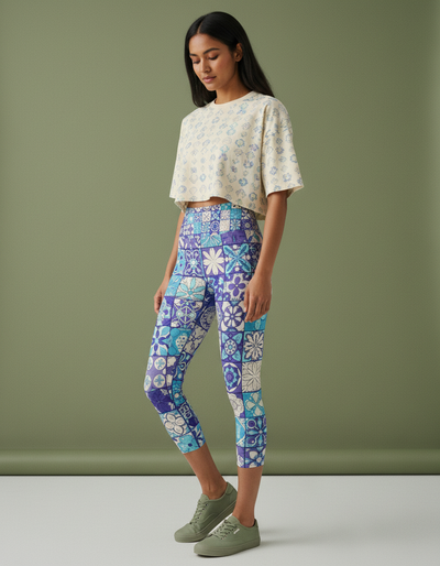 Rhodonite Chroma Capri Yoga Leggings capri yoga leggings