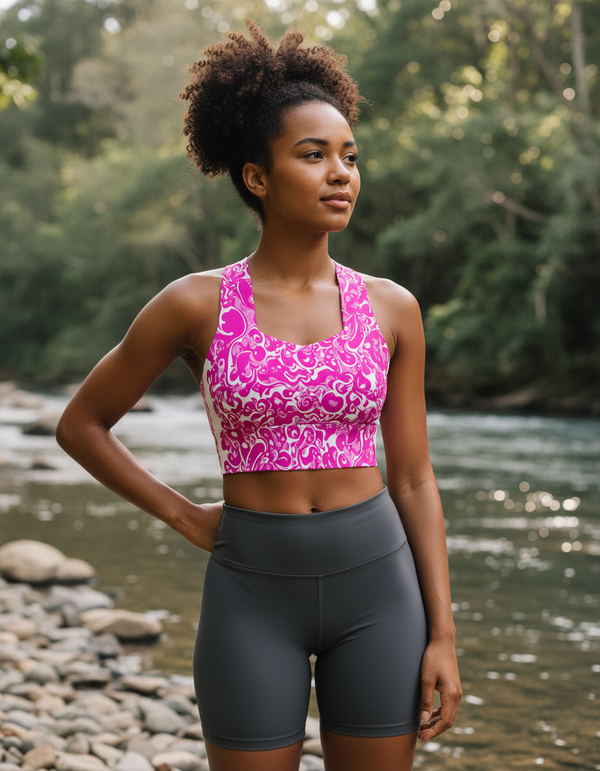Psychedelic Collection longline sports bras