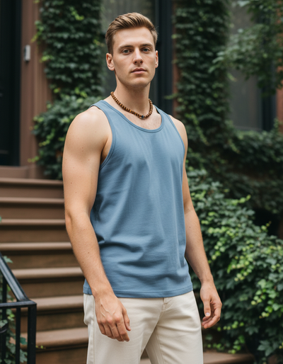 Men's Dusty Blue Tank Top tank top