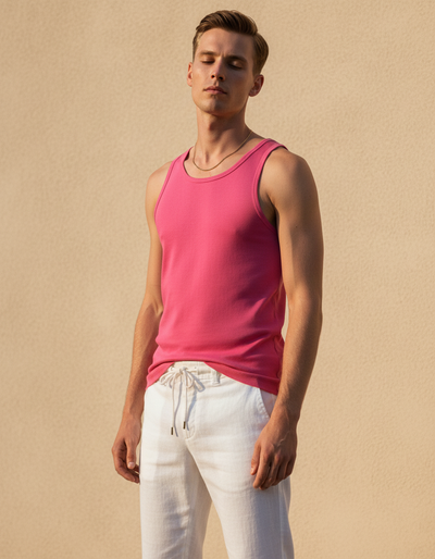 Men's Pink Tank Top tank top