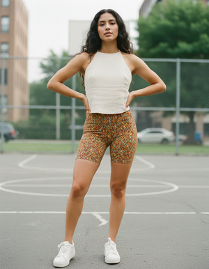 Women's Complex Color Patterns Short Shorts