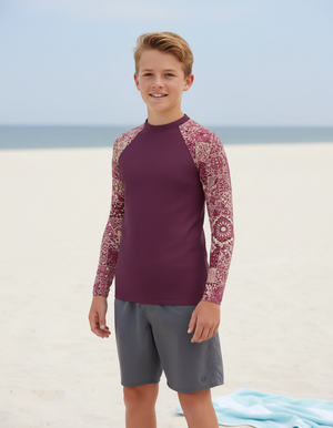 Amaranth Riad Youth Rash Guard Youth Rash Guard — Dripper