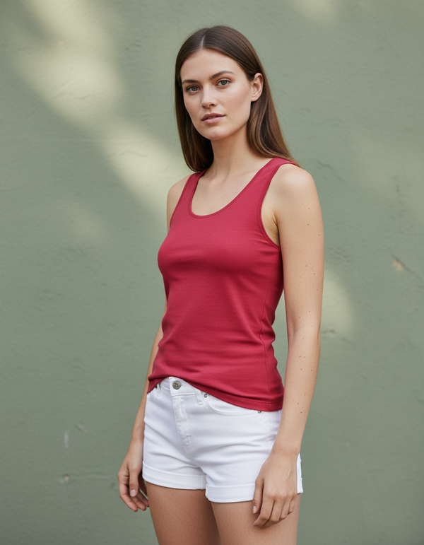 Tank Top in Cherry
