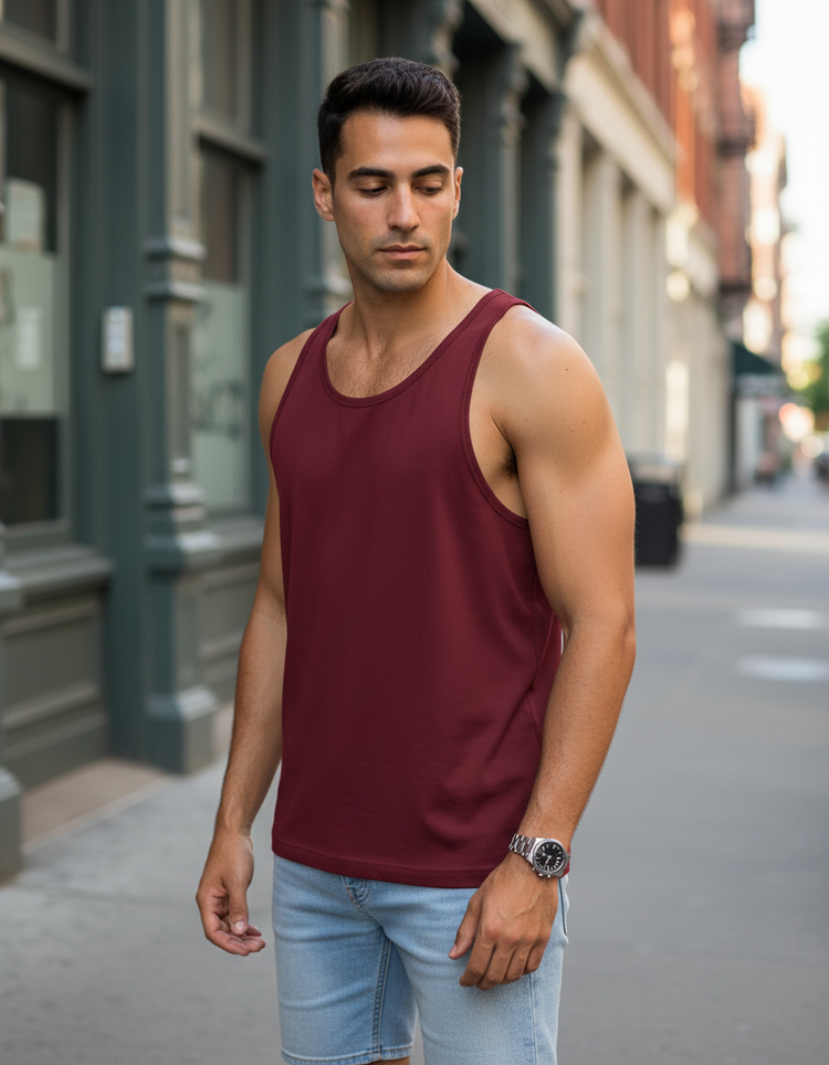 Bordeaux Tank Top Men's Tank Top — Dripper