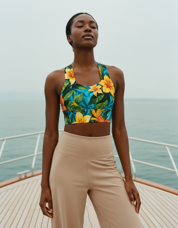 Gauguin Collection longline sports bras