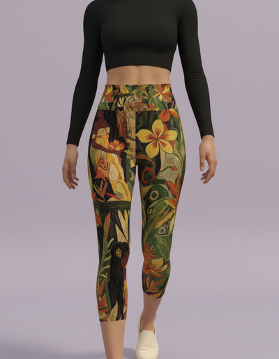 Lava Falls Tiare Capri Yoga Leggings capri yoga leggings