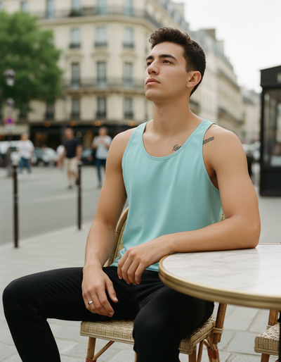 Men's Glacier Blue Tank Top tank top