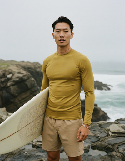 Men's Gold rash guard