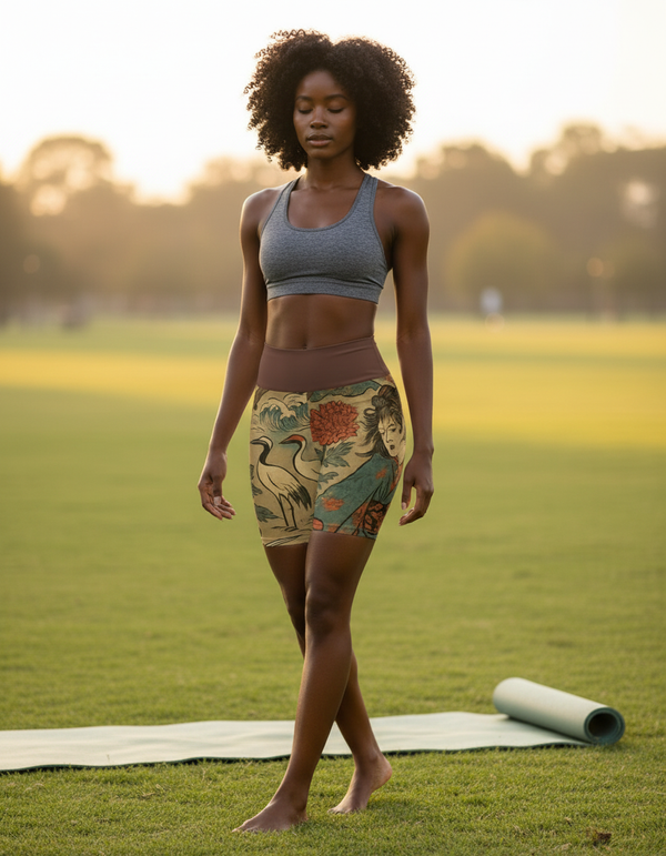 Yoga Shorts in Kintsugi