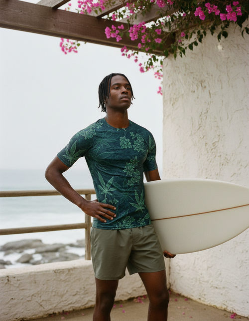 Transformative Teal Kumo Rash Guard Men's Rashguard — Dripper