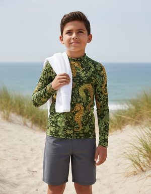 Youth Runway Chartreuse Triton youth rashguards