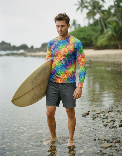 Men's Lime Prism rash guard