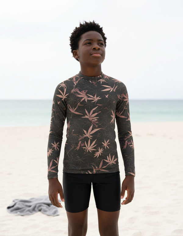 Youth Japanese Asanoha Rash Guard