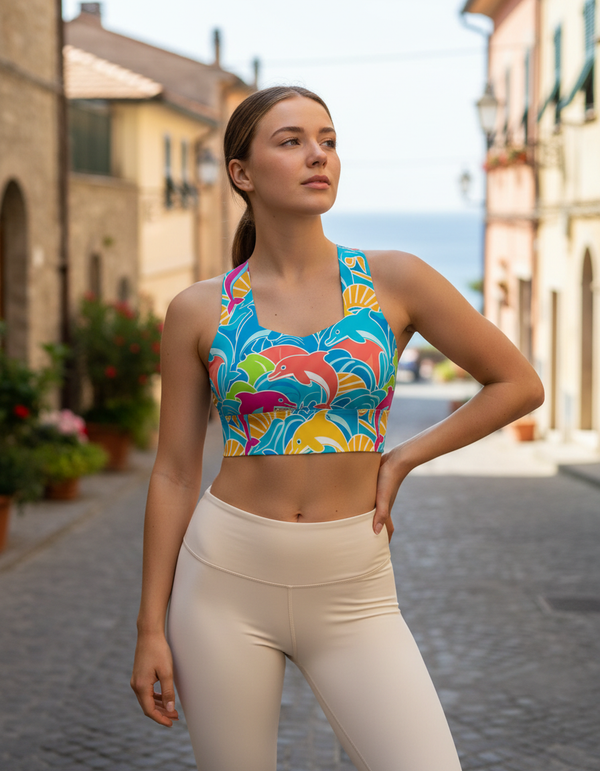 Dolphin Collection longline sports bras
