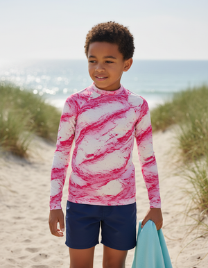 Kids Hot Pink Eclipse kids rashguards